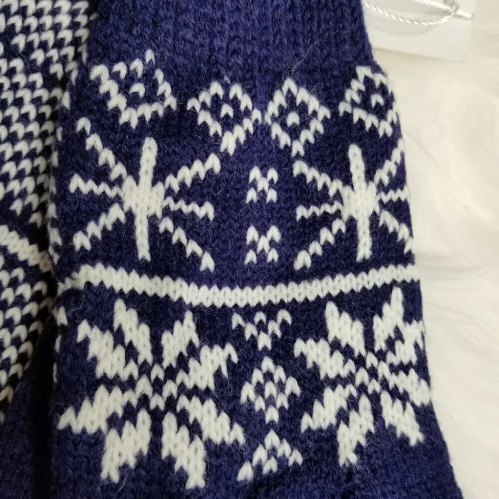 Blue Knitted gloves